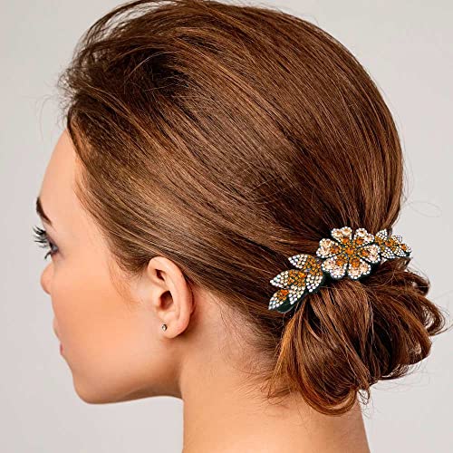 2 PCs Vintage Flower Hair lateral Combs Clip Rhinestone Hair Bobs For Women Decorativo Acessórios para Cabelos Decorativos