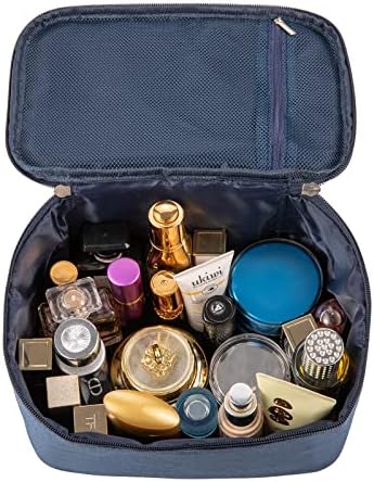 Bolsa de maquiagem Ture, bolsa de cosméticos ， Saco de cosméticos de viagem ， Bolsa de zíper de maquiagem grande, bolsa