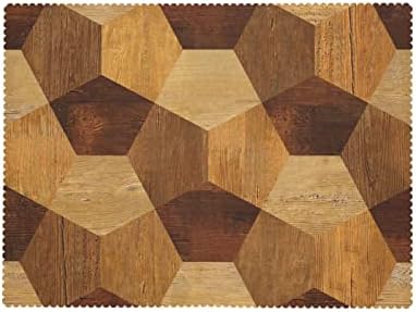 Lirduipu retro abstrato abstrato de madeira rústica toalha de mesa geométrica, 60x104 polegadas, roupas de tabela de impressão resistentes a manchas à prova d'água, para reuniões de cozinha familiar decoração de jantar