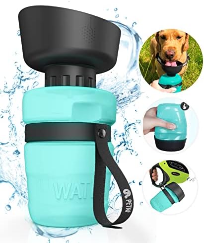 Garrafa de água portátil de cachorro, atualizada 2 em 1 garrafa de água de cachorro e tigela, dispensador de água leve