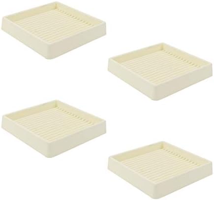 LC Lictop Branco de 3 Móveis de borracha Cups com piso anti-lidador 4pcs