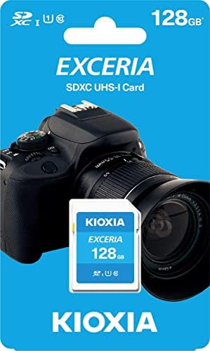 Kioxia 128GB Exteria SD Memory Card SDXC UHS-I U1 Classe 10 Leia 100MB/S LNEX1L128GG4