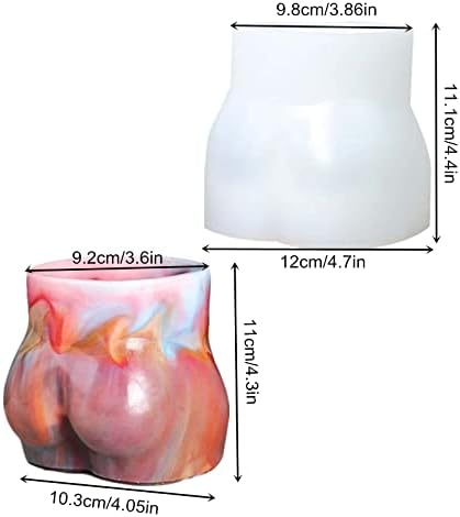 Sobreposição corporal concreto panela de flor de molde suculento vaso de plantador de silicone gesso de molde de resina epóxi