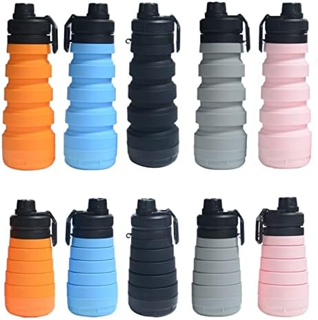 Perow Collapsível Silicone Sports Water Bottle