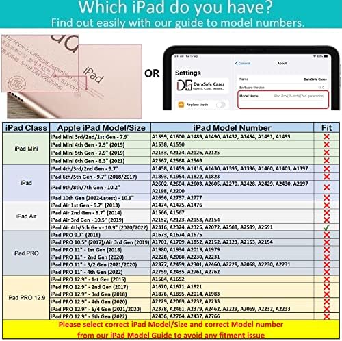 Durasafe casos ipad 10,9 polegadas 2022 ar 5 2020 ar 4 [ar 4º ar 5ª geração] A2316 A2324 A2589 A2591 CHUME