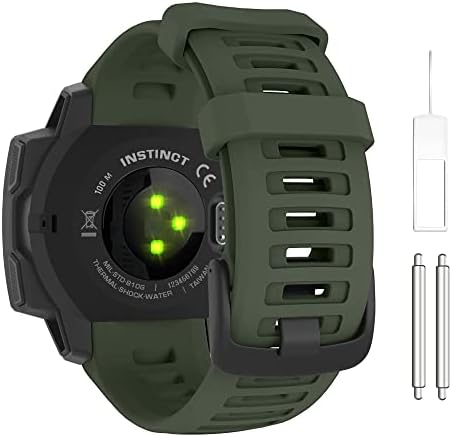 Moko Strap Compatível com instinto de Garmin/instinto Solar/Tático/Instinto 2 GPS Smartwatch, 22mm Soft Silicone Sport Substitui