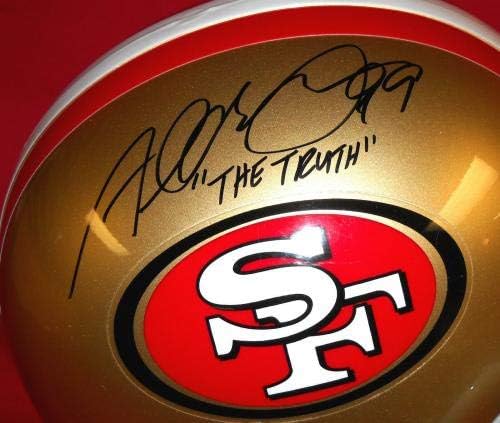 Aldon Smith autografou o capacete San Francisco 49ers FS The Truth Insc Tristar - Capacetes NFL autografados