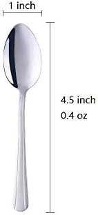 Comprador estrela de 24 peças Demitasse Espresso Spoon Stopware Falheware, 4,5 polegadas de qualidade comercial Mini café colheres