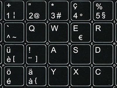 Rótulos de teclado não transparentes suíços