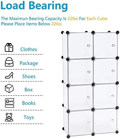 Guarda-roupa portátil guarda-roupa, armário de armário de quarto com haste de haste pendurada Modular Gabinete Rack Rack Storage Shelf-G L111 × W47 × H165cm