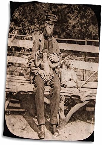 3drosrose vintage zoológico e amigos de macacos Victorian 1890 - Toalhas