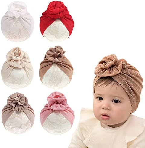 Baby Girl Dount Ball Hat Beanie India Bap Warm for Reconborn Infant Coneners 6pcs