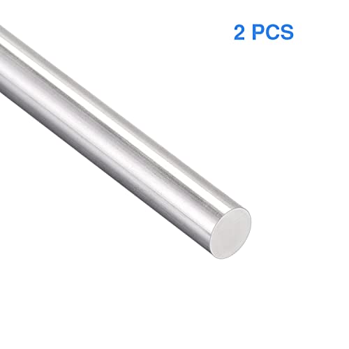 Hastes de aço inoxidável 2 pcs 304 barra redonda sólida Pino cilíndrico do eixo, diâmetro 8mm/0,314 , comprimento 300mm/11,81,