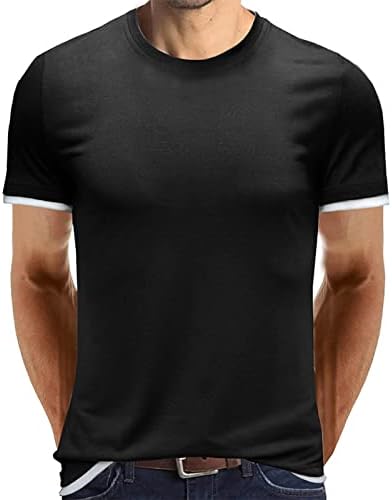 Camiseta masculina manga curta de manga curta pescoço slim fit camise