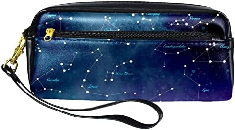 Caixa de lápis Guerotkr, bolsa de lápis, caixa de lápis, estojo de lápis estético, Starry Star Constellation Blue Galáxias Padrão