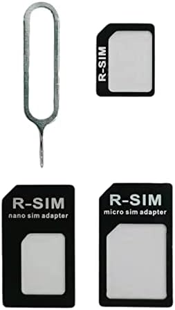 Adaptador de cartão Nano SIM, kit de conversor nano para micro sim/padrão com pino de ejeção de bandeja para smartphones e dispositivos de hotspot