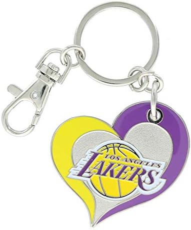 NBA Swirl Heart Keychain - Acessórios coloridos e duráveis ​​para chaves, bolsas e bolsas