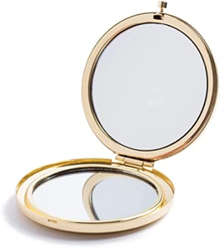 MpowTech Magnaming Compact Cosmetic Mirror para bolsa, espelho de bolso dobrável para vaidade, de mão 2 x 1x 1x de maquiagem