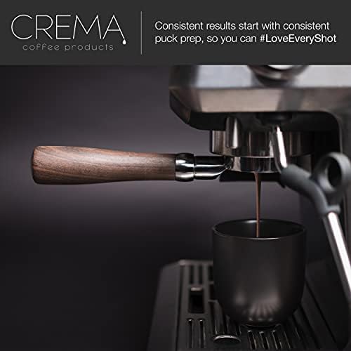 Produtos Crema Coffee | 53,3mm Distribuidor/nivelador de café e violação da mão | Se encaixa em 54mm Breville Portafilters | Profundidade