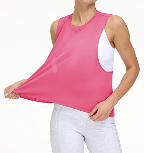 The Gym People Women's Open Cross Back Treping Tops Tops Soly Fit Fit Yoga Running Camisetas