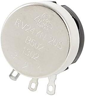 Aexit RV24YN 20S Resistores variáveis ​​B502 Composição de carbono de 5k ohm potenciômetros rotativos potenciômetro de potenciômetro