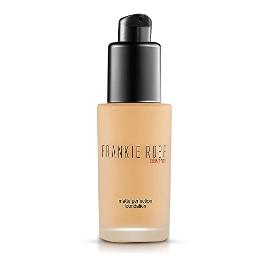 Fundação Frankie Rose Cosmetics Matte Perfection Foundation - Fundação de cobertura instantânea e total para todos