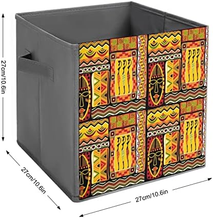 Elementos históricos da Pot Africana Cubos Cubos de Armazenamento de Fabure Cobrinista Caixa dobrável com alças