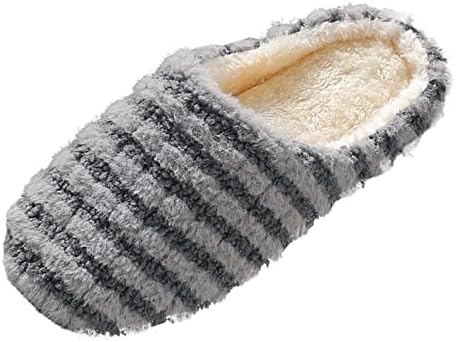 Slippers for Women Round Round Plush macio macio leve lã de lã forrada deslizante quente em chinelos chinelos femininos não deslizantes
