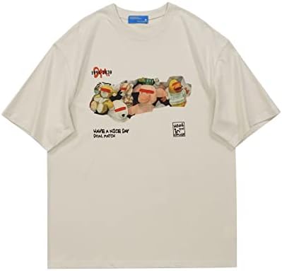 Vamtac vintage 90s tees gráficos y2k homens de camiseta superdimensionados harajuku estetices de rua retro harajuku