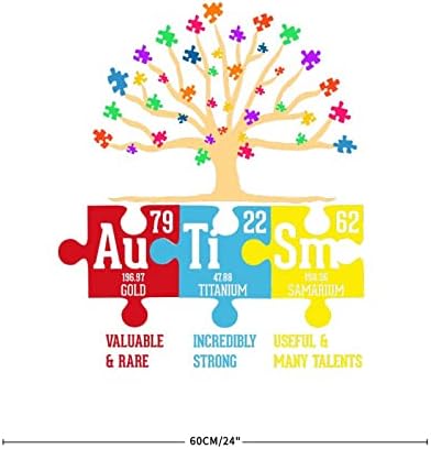 Autism Puzzle Tree Tree Vinil Sticker Sticker Autismo Autismo Adesivo de Autismo Para Parede Puzzle Puzzle Parte de