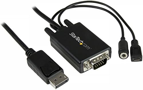 Startech.com 10 ft 3m DisplayPort para VGA Adapter Cable com áudio - DP para VGA Converter - 1920x1200