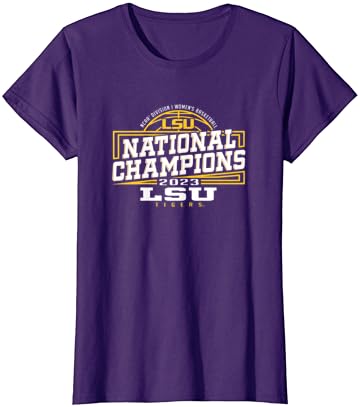 Campeão nacional de LSU Tigers 2023 T-shirt de vitória de basquete feminino