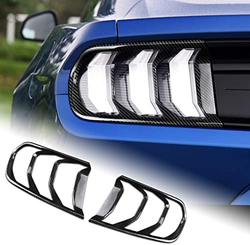 Airspeed traseira lâmpada traseira tampa de fibra de fibra de carbono molduras decoração para Ford Mustang 2015-2022 Acessórios