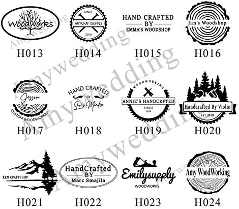 Logotipo personalizado Branding Durável Carimbo de ferro para madeira, Marca de selo de couro Ferro, marca de casamento com design de floresta, carimbo aquecido por chama