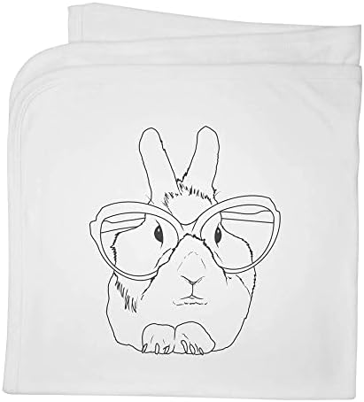Azeeda 'coelho com óculos de sol, manto de bebê de algodão / xale