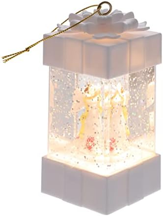 PretyZoom 7pcs decoração de led de desktop lanternas lanterna decorativa de natal decoração de festa sem chamas Oil casas leves ornamentos de estilo preenchido lâmpada de neve de neve de natal