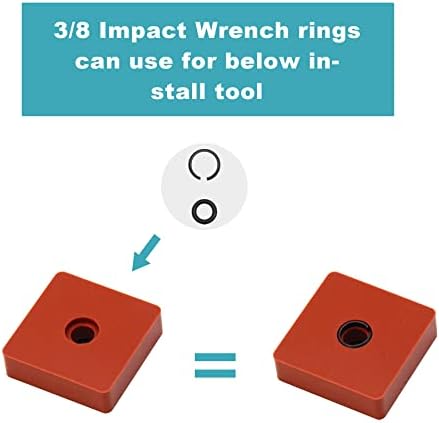 Chave de impacto de 3/8 de polegada e 1/2 polegada Anéis de retenção de instalação do design da ferramenta para clipe de soquete com