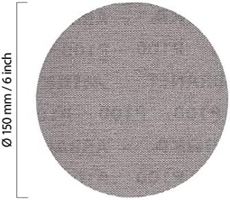 Mirka 9a-241-400 de 6 polegadas 400 malha de malha abrasiva discos de lixamento livre de poeira, caixa de 50 discos