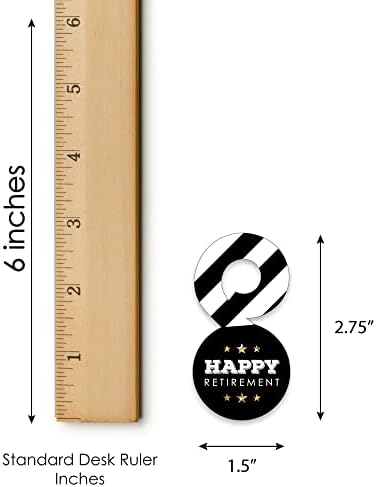 Big Dot of Happiness Feliz aposentadoria - Aposentadoria Marcadores de bebidas para festas para óculos - Tags de bebida - Conjunto de 24