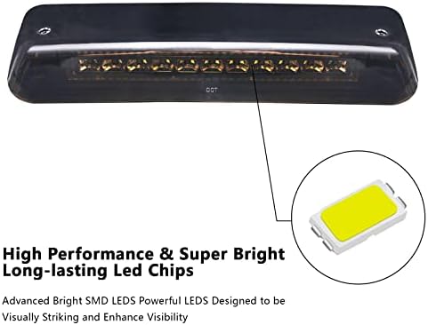 3ª luz de freio compatível com 2004-2008 F150 Terceira luz do freio LED, 2007-2010 Explorer Sport Trac, 2006-2008 Mark LT, luz