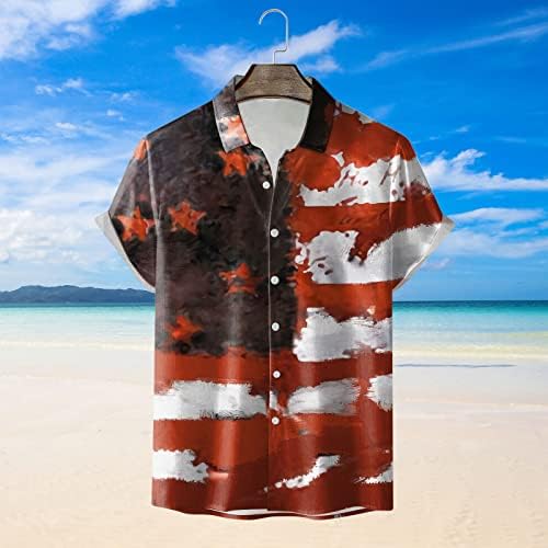 Top moda moda primavera praia top de manga curta Blusa casual masculino camisetas imprimidas bandeira masculina camisetas
