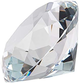 Longwin 50mm Crystal Faceted Diamond Paperweight Wedding Favor Decoração