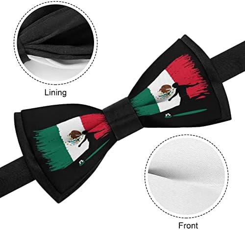 Forsjhsa mexicana jogador de futebol masculino com gravatas pré-amarradas gravatas de nova gravata impressa ajustável