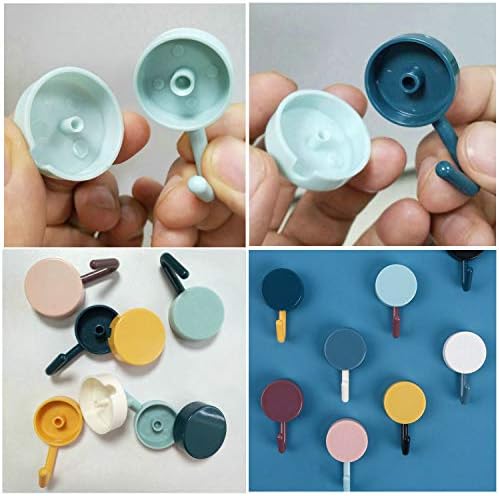 Cabides adesivos de gancho pegajoso cozinha de banheiro - zhiweikm 10 pacote cor adesivo ganchos pegajosos