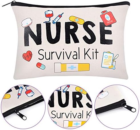 Kolewo4ever 16 peças Sacos de maquiagem de kit de sobrevivência enfermeira enfermeira enfermeira bolsa de enfermeira Bolsa