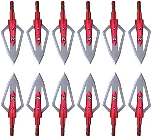 E5E10 Aço planos de browheads com 2 lâminas 100 pontas de flecha de caça de caça de grãos Frea de parafuso 0,9 Corte Arco -flecha de flechas + 1 PCS Caixa portátil de Blackhead Broadhead para flechas para pontas de seta
