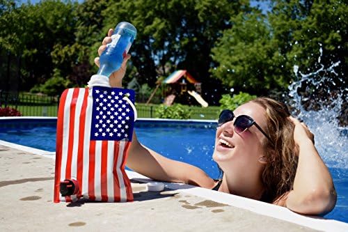 Frasão de bandeira americana para bebidas alcoólicas, vinhos, bebidas: dispensador de bebidas detém 2 litros para o verão,