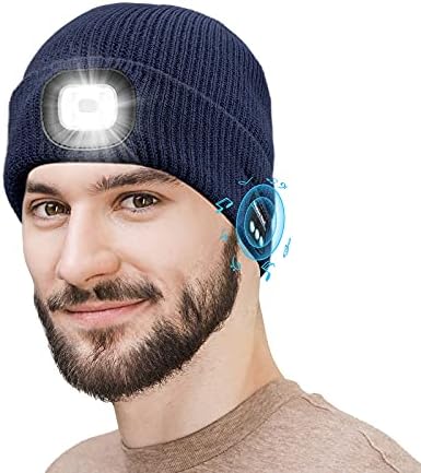 Chapéu de gorro bluetooth com fone de ouvido leve e sem fio ， presentes tecnológicos exclusivos para homens papai mulheres ， stuffers