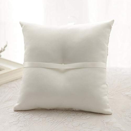 Pillow Ivory, travesseiro do portador de Tangser, travesseiros de anel de casamento, personalize os anéis de casamento