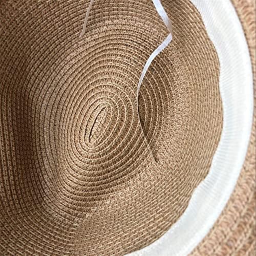 Adquirir verão britânico cinturão britânica berço de palha chapado chapéu de palha sombreado sol chapéu de praia chapéu de jazz de jazz